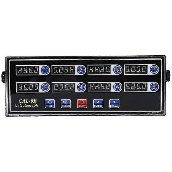 CAL-8B Portabel Räknare, 8-kanals Digital Timer, Kök Matlagning Timing LCD Display Klocka Sha