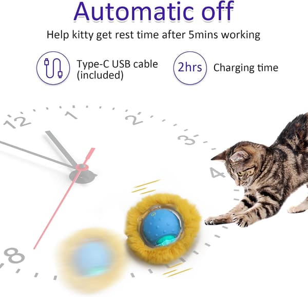 Interactive Cat Toy Ball with Chirping Peek-a-Boo Mouse for Indoor Play and Exercise