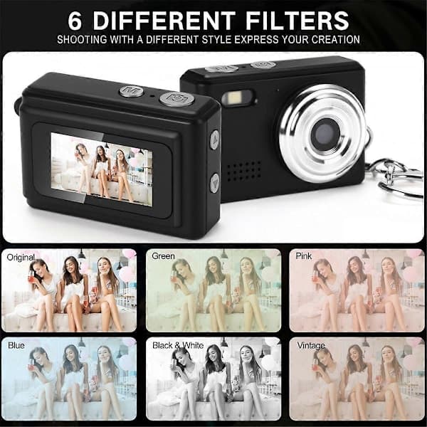 1080P Mini Digital Kameranyckelring 0.96In Bärbar CCD Videokamera för Studenter Resor PC