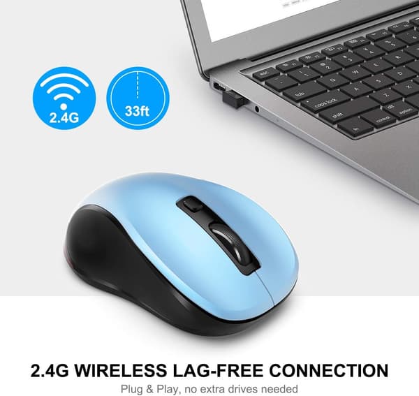 2.4G Trådlös mus för laptop. Ergonomisk datormus