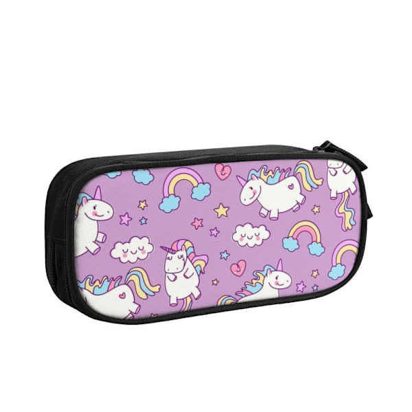 Vacker Rainbow Unicorn Meteor Kawaii Case med stor kapacitet style 03