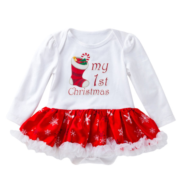 Fashion Pumpa Petticoat Set för barn med lång ärm Big Snowflake - Hosiery 80 (12-24 months)