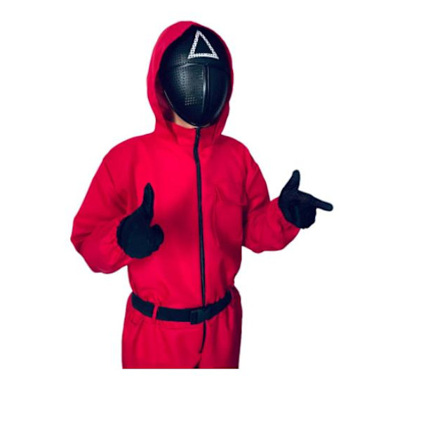 Vuxen Kid Squid Game Cosplay Jumpsuit Cosplay Kostym Set round 2XL triangle L