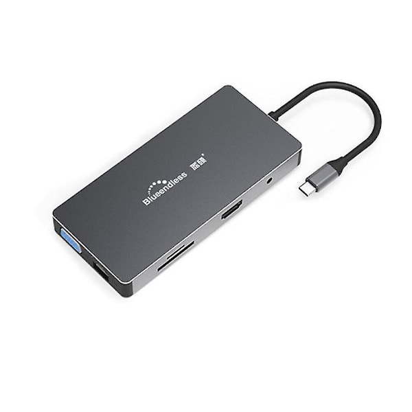 5/7/9/10 i 1 typ C dockningsstation för bärbar dator USB 3.0 HDMI TF USB Hub för Macbook Huawei XiaoMi