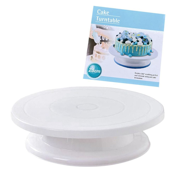 Kage Roterende Bord Kage Pladespiller HVID White
