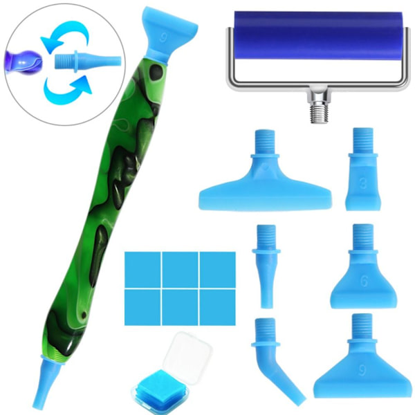 Harts Diamond painting Penna Point Drill Pennor GRÖN Green