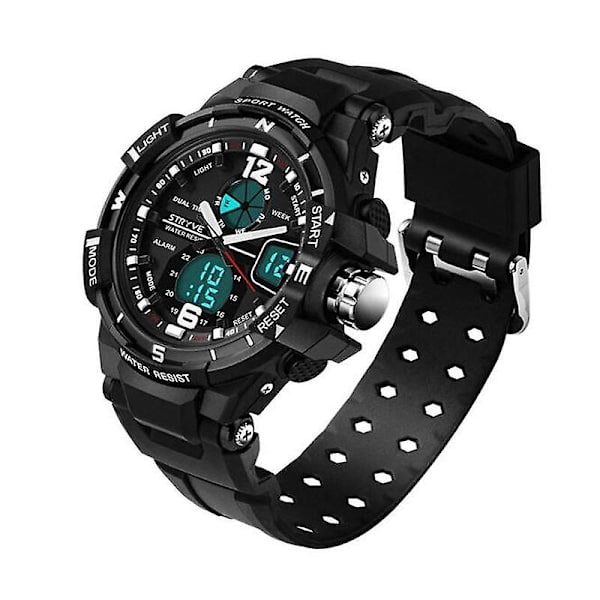 STRYVE S8012 Chronograph Luminous Week Display Vattentät Herr Sport Dual Display