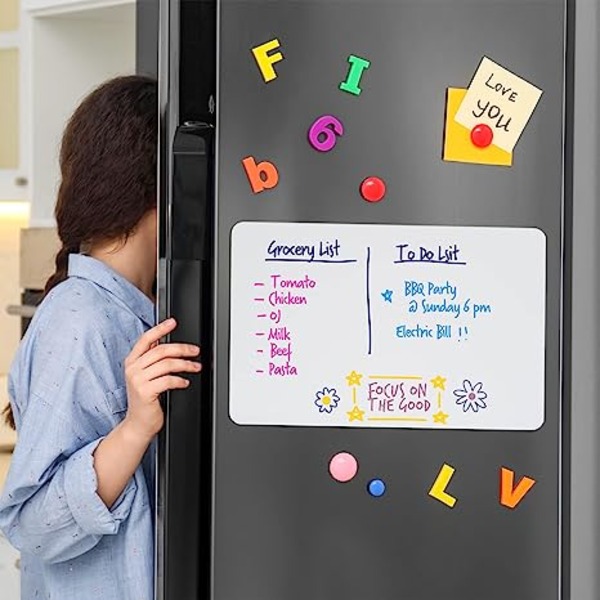 Magnetisk whiteboard-tavla för kylskåp Vit A3
