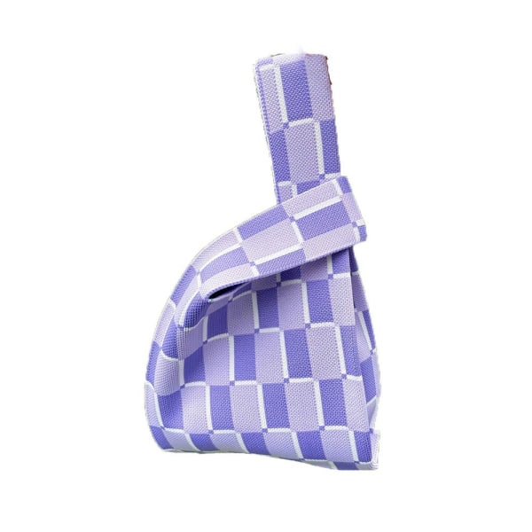 Stickad handväska Tygväska LILA purple