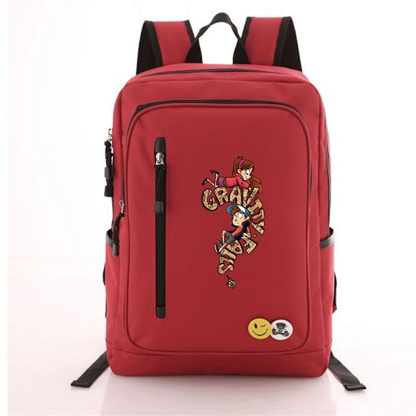 Anime Gravity Falls Ryggsäck Zipper Pocket Skolväska Student style 5