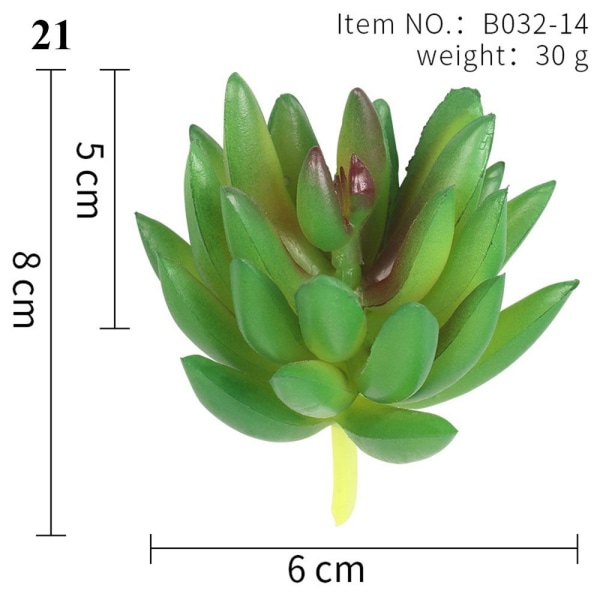 Dekoration Gröna konstgjorda suckulenter Växter 21 21 21
