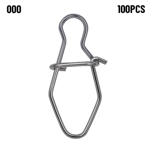 100 st Fiske Hängande Snap Barrel Swivel 000 000 000