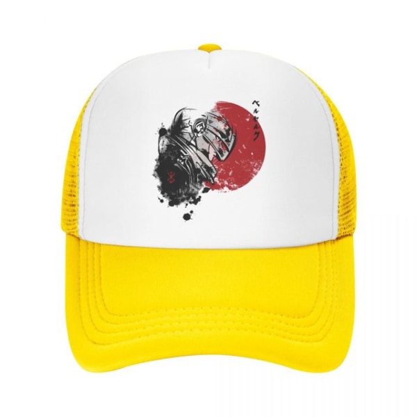 Guts Essential Trucker Hat Berserk Griffith Manga Mesh Baseball Yellow
