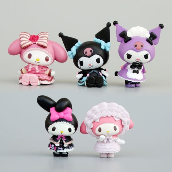 5kpl/ set My Melody Figuuri Kuromi Kt Cat Cake Topper