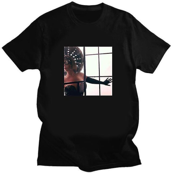 Klassisk Beyoncé renässans T-shirt sommar damdesigner black5 L