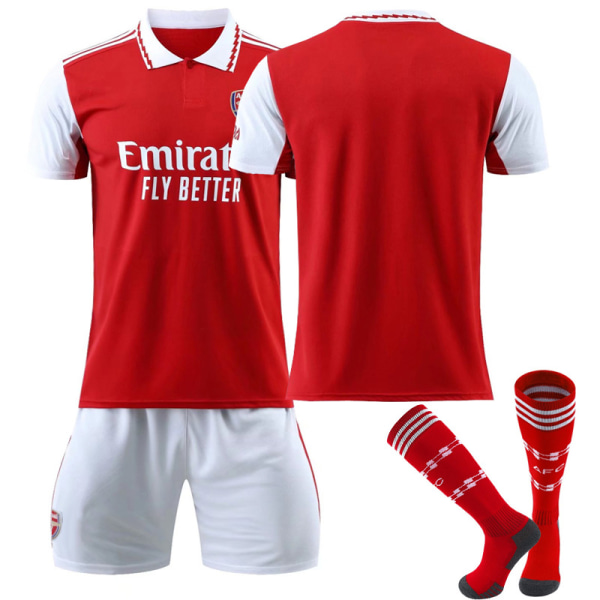 Arsenal hemmatröja 2022-2023 fotbollströja i 3 delar för barn, vuxna M(170-175CM)