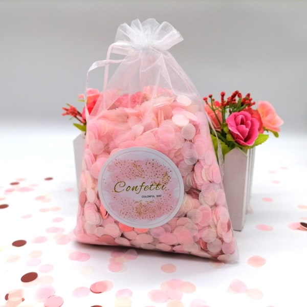 3 påse Papper Konfetti Konfetti Pop ROSE GULD ROSE GULD Rose gold