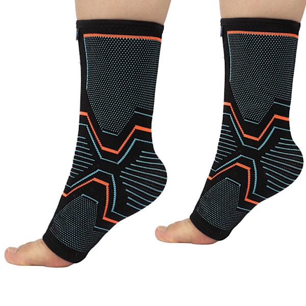 1 par fotstrumpor Plantar Fasciitis kompressionsstrumpor BLÅ L