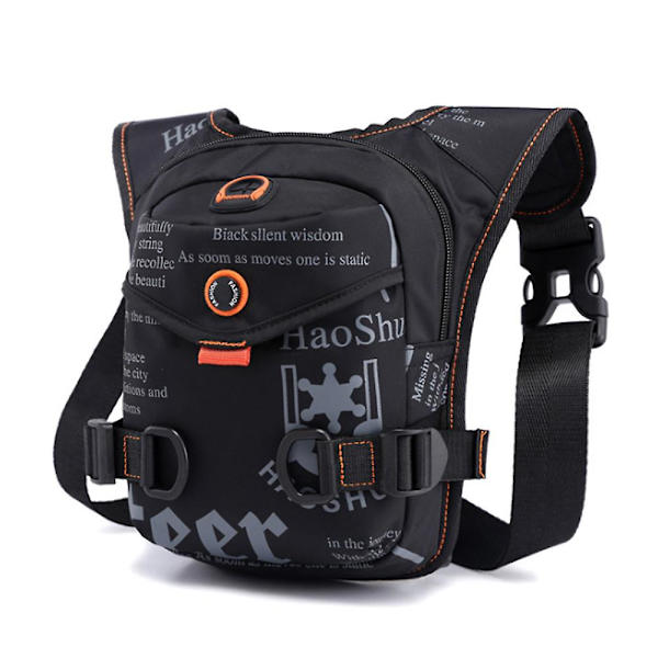 Tactical Drop Leg-väska för män med flera fickor för utomhussporter Black