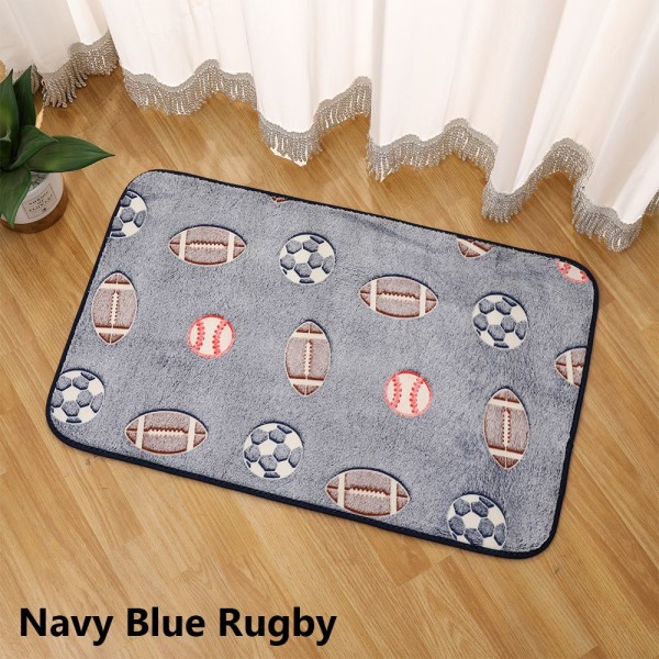 60x40cm Entré Dörrmatta Badmatta NAVY BLUE RUGBY NAVY BLUE Navy Blue Rugby