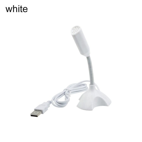 USB Mikrofon Högtalare Mic VIT white