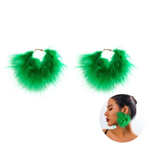 Fjäderhalsband Smycken Halsband GRÖNA ÖRHÄNGEN GRÖNA ÖRHÄNGEN Green-Earrings