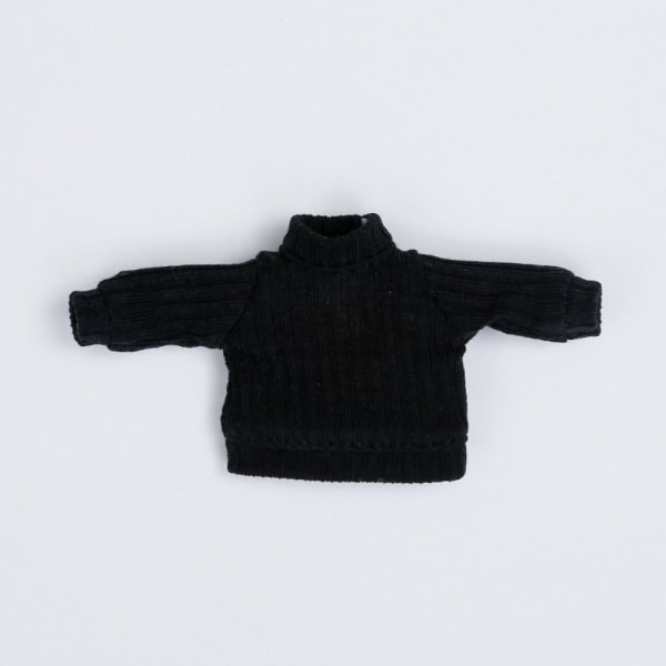 Ministickad tröja 1/12 Doll Blus SVART Black
