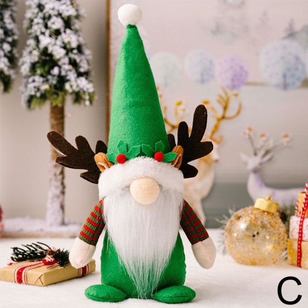 Elf Plysch Doll Gnome Hänge Hängande Ornament Party Birthday BES C One-size
