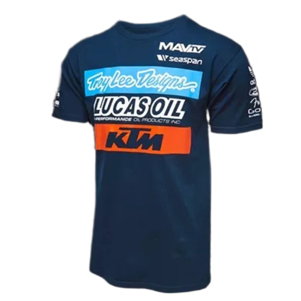 Sommar MOTO downhill kostym cykeldräkt kortärmad topp racing kostym blue M