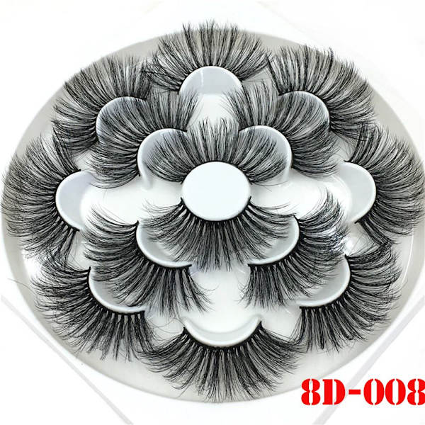 SKONHED 7 par falska ögonfransar Ögonfransförlängning 25 mm frans 8D-008 8D-008