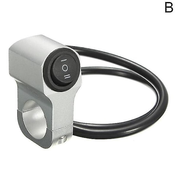 Motorcykelstyre Strålkastarströmbrytare Aluminiumlegering 22cm Treläges vattentät strömbrytare 12v Dimstrålkastare Silver