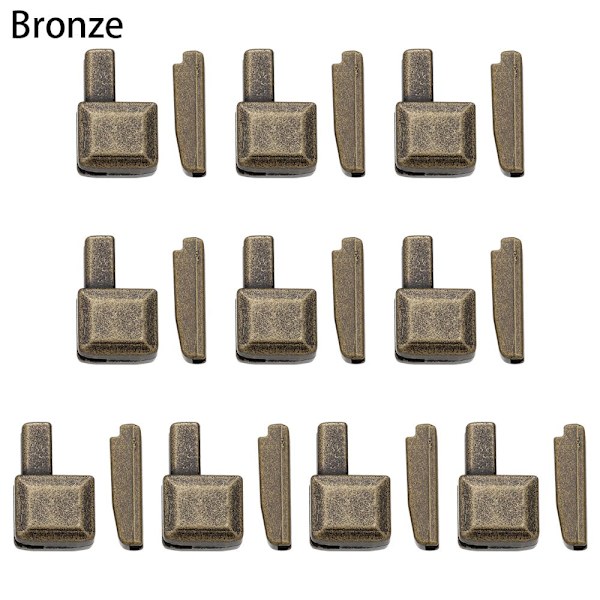 10st Metall Blixtlås Stoppar Reparation Blixtlås Stopper BRONS bronze