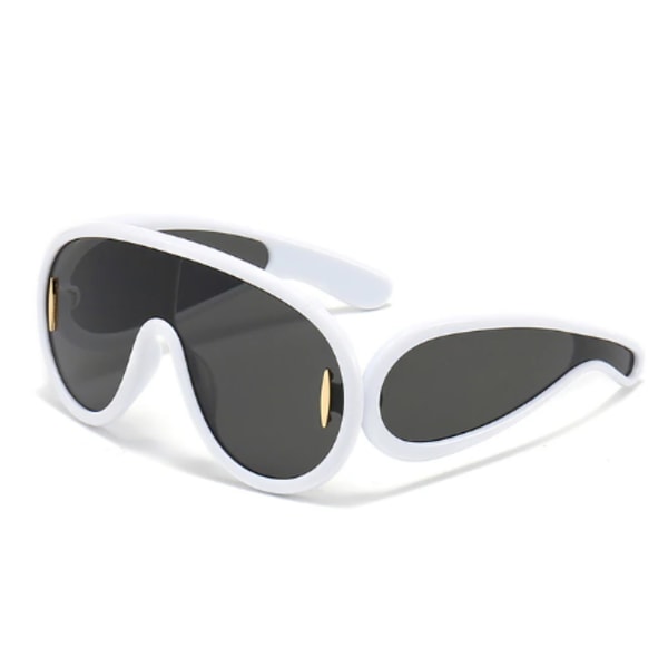 sport punk solglasögon solglasögon i ett stycke White Gray
