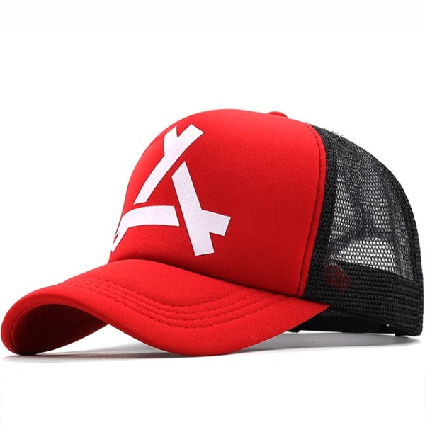 Unisex Fishing Baseball Cap Andas Mesh Spänne Bakre Cap Red