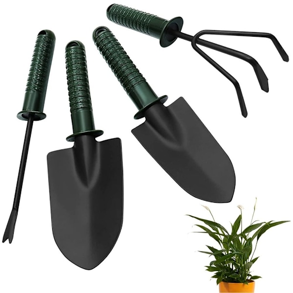 4st Trädgårdsredskap Set Handplantering Mini Plast Handtag Spade