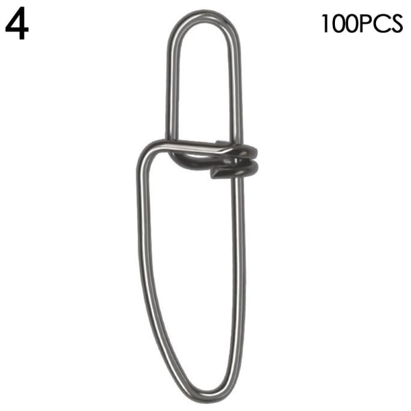 100 st/lot Fiske Hängande Snap Barrel Swivel 4 4 4