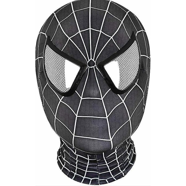 Spiderman Mask Halloween Kostym Cosplay Balaclava Hood Vuxna Barn (svart/röd)-1