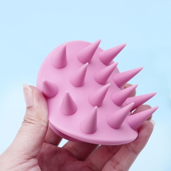 Silikon hårbotten massager hår kam borste PINK pink pink