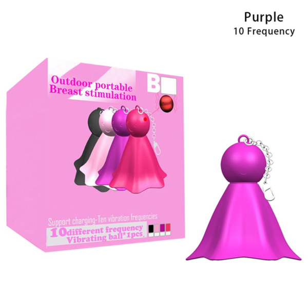 Nippelstimulering Slickande Vibrator Vibrator Bröst LILA purple