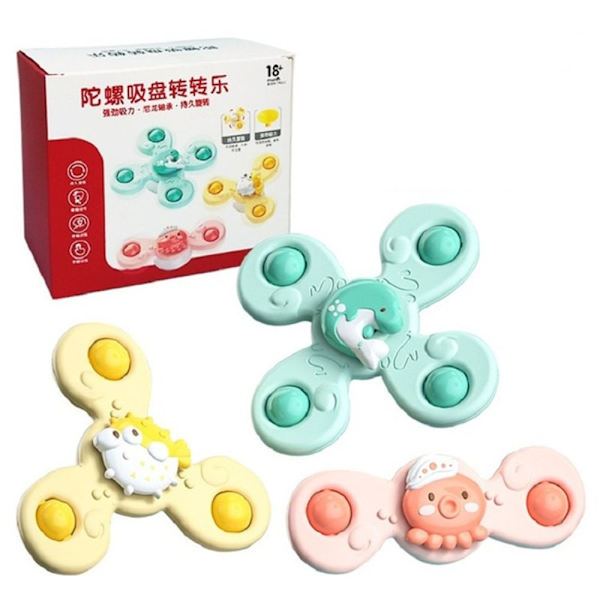 Tecknad Fidget Sugkoppar Spinner Toy