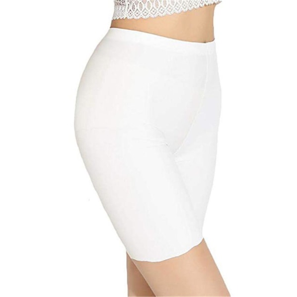 Dam Elastic Safety Under Shorts Leggings Byxor Anti Chafing Underkläder Andas S White