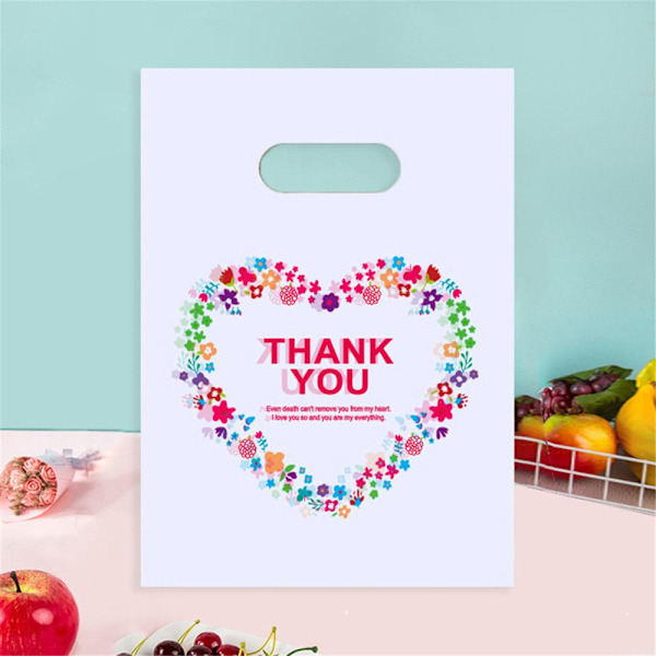 100 st printed plastpåsar Presentförpackning 3 3 3