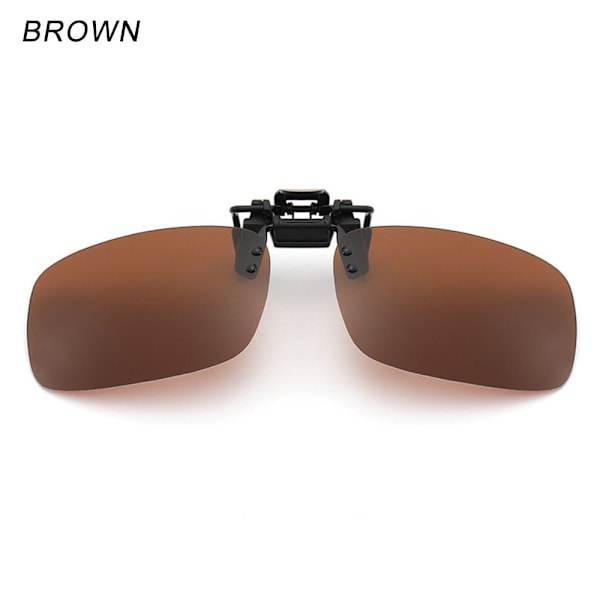 Clip-on solglasögon polariserad BRUN BRUN Brown