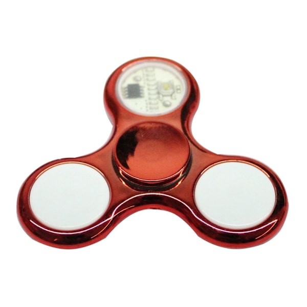 Fidget Hand Spinner LED Lysande Gyro RÖD red