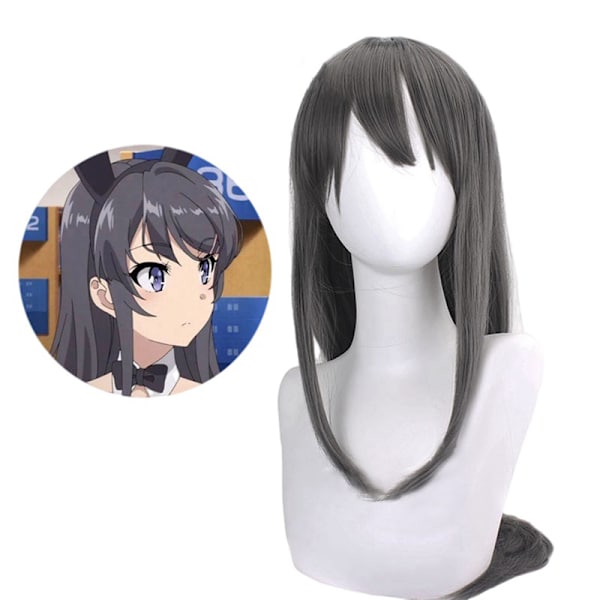Puella Magi Madoka Magica Akemi Homura Cosplay Peruker Svarta Långa