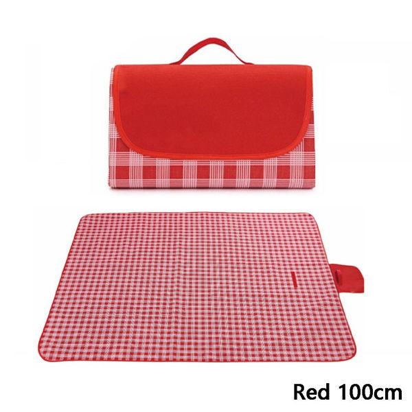 Utomhus picknick markmatta Campingfilt RÖD 100CM Red 100cm