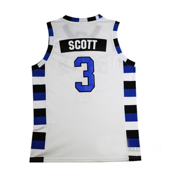 One Tree Hill Ravens baskettröja #3 Lucas Scott tröja white 2XL