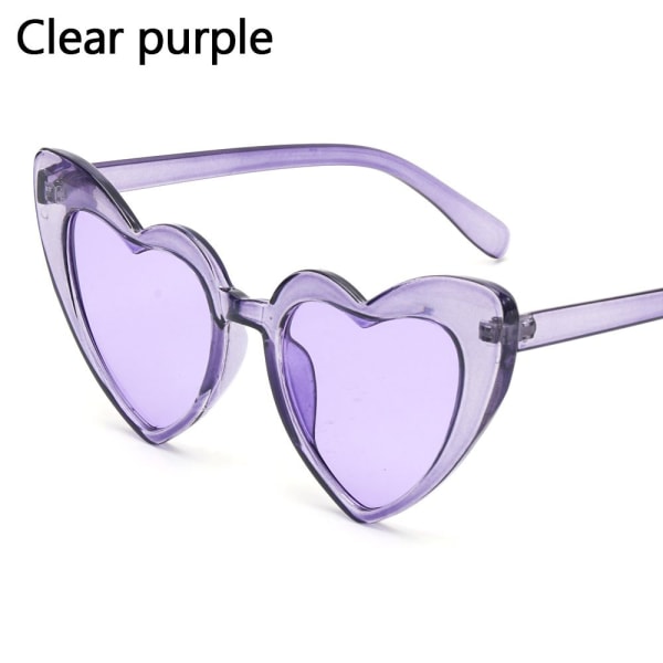 Hjärtformade solglasögon Vintage Solglasögon CLEAR PURPLE Clear purple