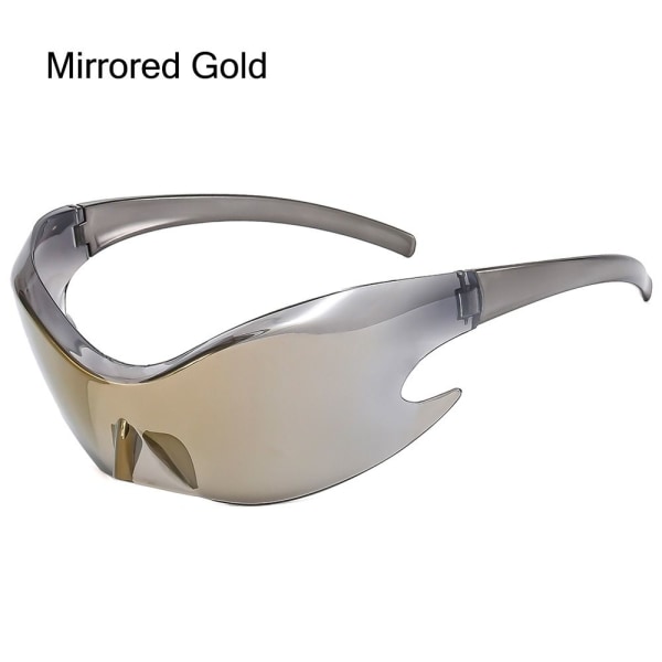 Sportsolglasögon 2000-talssolglasögon SPEGEL GULD SPEGEL GULD Mirrored Gold
