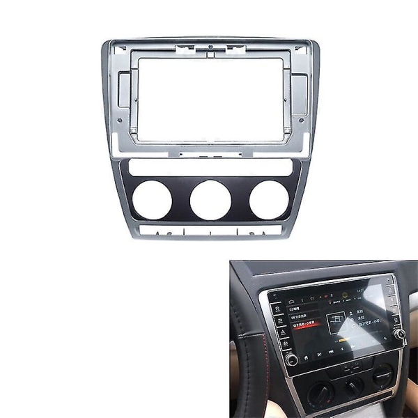 5st/ set Bilstereoradio 10,1 tum Fascia Ramadapter 2din Dvd Player Panel Dash Ram För Skoda Octavia 2004-2014